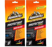 ARMOR ALL Toallitas para Salpicaderos - Acabado Brillo 20UDS - Limpia, Abrillanta y Protege - Elimina Suciedad, Restaura Color y Protege Contra UV y Ozono (Paquete de 2)