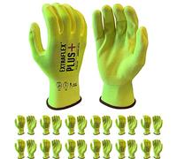 Armor Guys ExtraFlex Plus - Guantes de trabajo protectores de nitrilo de alta visibilidad, compatibles con pantalla táctil, resistentes a la abrasión, para paisajismo, almacén, manitas, línea de