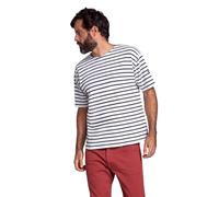 Armor Lux 1527, Camiseta Manga Corta Hombre, Blanco (400 Blanc/Navire), Large (Talla fabricante: 4)