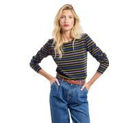 Armor Lux Marinero Tricolor de Algodón Grueso Babeth Suéter, Negro/Fir Green/Morado/Soda, S para Mujer