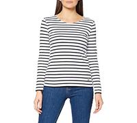 Armor Lux Mujer Marinière plozévet Femme Camiseta de Manga Larga Not Applicable, Multicolor (Bi9 Blanc/Rich Navy Bi9), 44 (Talla del Fabricante: 4)