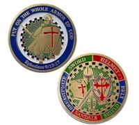 Armor of God Challenge Coin - Ropa militar con licencia de productos patrióticos, regalos para veteranos, familias y jubilados VetFriends.com