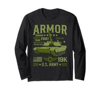 Armor of US Military M1 Abrams Battle Tank, camión Cisterna de 19 Quilates Manga Larga