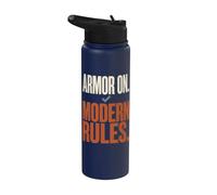 Armor On Modern Rules Medieval Combat Sport Humor Stainless Steel Insulated Water Bottle
