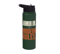 Armor On Modern Rules Medieval Combat Sport Humor Stainless Steel Insulated Water Bottle