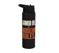 Armor On Modern Rules Medieval Combat Sport Humor Stainless Steel Insulated Water Bottle