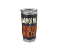 Armor On Modern Rules Medieval Combat Sport Humor Vaso térmico de acero inoxidable de doble pared