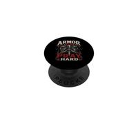 Armor Up Pray Hard Christian Warrior Knight Faith PopSockets PopGrip Adhesivo
