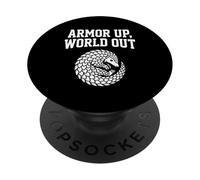 Armor Up World out Pangolin Introvertido Salud Mental PopSockets PopGrip Adhesivo
