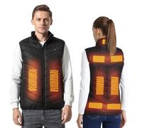 Armorget Chaleco Calefactable, con 9 Zonas de Calefacción, Control de Temperatura de 3 Niveles Carga USB, Chaqueta Térmica Lavable para Uso en Exteriores 3XL Negro(Baterías Excluidas)