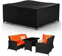 Armorget Funda Muebles Jardin Impermeable 150x150x75 cm, 600D Oxford, Funda Mueble Exterior, a Prueba de Viento, Anti-UV, Funda Mesa Jardin con Salida de Aire, Hebillas, Cordón Ajustable