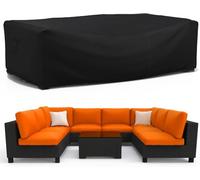 Armorget Funda Muebles Jardin Impermeable 200x160x70 cm, 600D Oxford, Funda Mueble Exterior, a Prueba de Viento, Anti-UV, Funda Mesa Jardin con Salida de Aire, Hebillas, Cordón Ajustable