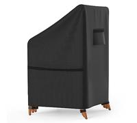 Armorget Funda para Sillas Apilables de Jardín 70x70x85/125 cm, Funda para Sillas de Jardín Impermeable de Tela Oxford 600D con Revestimiento de PU, Salida de Aire, 4 Hebillas, Velcros Laterales.