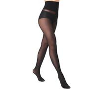 ARMOROSE Medias indestructibles de cintura alta con control de abdomen para mujer, medias resistentes a desgarros, entrepierna en T semitransparente 40D, Negro -, S