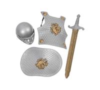 Armour for Kids Knight In Halloween Accessory Imaginative Play Silver 26 X 20 X 15cm 1Set - DSW