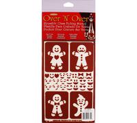 Armour Products Over n Over Glass Etching Stencil Gingerbread Folks