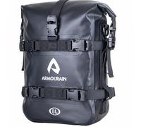 ARMOURAIN Bolsa Impermeable para Barra de Choque de Motocicleta Seca de 8 litros Trasera para Motor para Parachoques de Motocicleta Bolsa Lateral (PVC Negro, 8L)