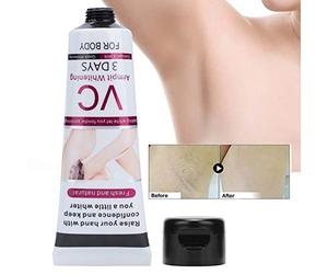 Armpit Whitening Cream, 50 g de bello rostro y cuerpo, crema hidratante y abrillantadora, crema desodorante efectiva para axilas, rodillas, codos, áreas sensibles y privadas, blanquea, nutre, repara y