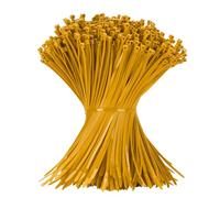 Armpow 1000 bridas doradas de 12 pulgadas, resistencia de 50 libras, bridas pequeñas de nailon autobloqueantes para uso en interiores y exteriores (12 pulgadas, dorado)
