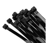 Armpow 40 Piezas 600mm x12mm Plastico bridas largas de resistentes a los rayos UV 114kg/250LBS de resistencia a la tracción Sujetacables de Alta Resistencia Para la Gestión de Cables(Negro)