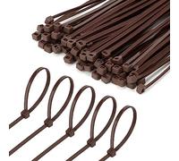 Armpow Brida marrón de 6 pulgadas, 1000 unidades, 18 libras, bridas pequeñas a medianas, bridas de nailon PA66 resistentes a los rayos UV para uso en interiores y exteriores, ideal para agrupar y