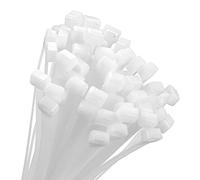 Armpow Bridas blancas de 18 pulgadas, resistentes, 100 unidades, 200 libras, ultra exclusivas, de plástico fuerte, bridas grandes extra largas, resistentes a los rayos UV para interiores y exteriores