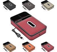 Armrest Storage Box with LED Ambient Light, 8-in-1 Dual Interface Car Armrest Organizer, USB/Pd Fast Charging, Multifunction Center Console Organizer for Cars, SUVs, and Trucks (Red,Standard)