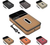 Armrest Storage Box with LED Ambient Light, 8-in-1 Dual Interface Car Armrest Organizer, USB/Pd Fast Charging, Multifunction Center Console Organizer for Cars, SUVs, and Trucks (Coffee,Fast Charging)