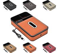 Armrest Storage Box with LED Ambient Light, 8-in-1 Dual Interface Car Armrest Organizer, USB/Pd Fast Charging, Multifunction Center Console Organizer for Cars, SUVs, and Trucks (Orange,Standard)