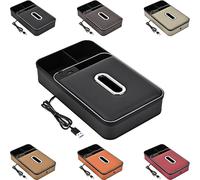 Armrest Storage Box with LED Ambient Light, 8-in-1 Dual Interface Car Armrest Organizer, USB/Pd Fast Charging, Multifunction Center Console Organizer for Cars, SUVs, and Trucks (Black,Standard)