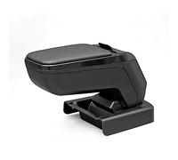 rati Armster - Reposabrazos Coche, Apoyabrazos Central, Compatible con Mini II 2007-2014, Compartimento Portaobjetos, Fácil de Instalar, Máxima Comodidad, Plegable, Cuero Vegano, Negro