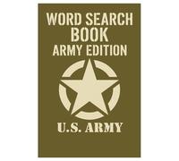 Army edition: word search book with easy to read print about army,puzzle and more (6x9 inches, 110 pages, 50+ puzzles) Gift for vacations, holidays and free times