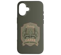 Army Green Nobody Cares Work Harder Guantes de Boxeo Carcasa para iPhone 16