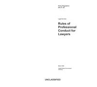 Army Regulation AR 27-26 Legal Services: Rules of Professional Conduct for Lawyers March 2025