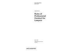 Army Regulation AR 27-26 Legal Services: Rules of Professional Conduct for Lawyers March 2025