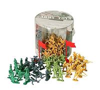 Army Toys Bucket of 200 Assorted Military Army Soldier Men with Weapons / Flags by Boys toys