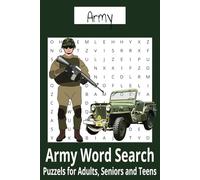 Army Word Search Puzzel Book: Word Searches With Easy To Read Print About Army, Military, Air Force and More I 6x9 inches, 110 pages I 50+ pages ... Gift for Vactions Holidays and Free Times