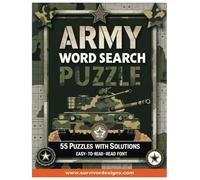 Army Word Search Puzzle Book: 55 Military-Themed Challenges with Solutions | A Perfect Gift for Veterans and Soldiers | Great Brain Games for ... Men & Women | Easy-to-read Font for Seniors.