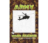 Army Word Search Puzzle Book: Army-Themed Puzzle Book for Adults with Real Military, Armed Services, Battlefield Terminology, and More | 6x9 in, 100 ... Gift for Vacations, Holidays and Free Times