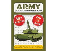 Army Word Search Puzzle Book: Explore Military Vehicles, Ranks, and Gear in These Tactical Word Search Puzzles for Adults, Seniors and Teens | 6x9 ... gift for vacations, holidays and free times.