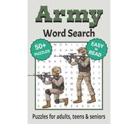 Army Word Search Puzzle Book: Search with Easy to Read Print about Army and More | 6x9 inches, 110 pages | 50+ Puzzles ... Gifts for Vacations, Holidays & Free Times