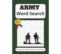 Army Word Search Puzzle Book: Word Search With Easy to Read print about Army, US Army.