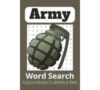 Army Word Search Puzzle Book: Word Search with Easy to Read Print about Army, Vehicles, Gear and More | 6x9 inches, 110 pages | 50+ Puzzles ... Gift for Vacations, Holidays and Free Times