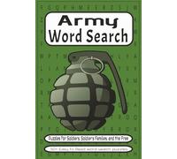 Army Word Search Puzzle Book: Word Searches with Easy to Read Print about Army, Armed Forces, Military and More | 6x9 inches, 110 pages | 15 Words per ... Gift for Holidays, Vacations and Free Times