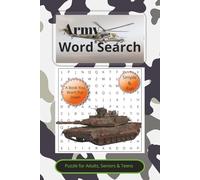 Army Word Search Puzzle Book: Word Searches with Easy to Read Print about Army , Military , Soldiers and more. | 6x9 inches, 110 pages | 50+ Puzzles ... Gift for Vacations, Holidays and Free Times.