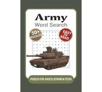 Army Word Search Puzzle Book: Word Searches with Easy to Read Print about Army, Military, Vehicles and More | 6x9 inches, 110 pages | 50+ Puzzles ... Gift for Vacations, Holidays and Free Times