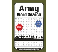 Army Word Search Puzzle Book: Word Searches with Easy to Read Print about Army, Military, Veteran Soldiers and More | 6x9 inches, 110 pages | 50+ ... | Gift for Vacations, Holidays and Free Times