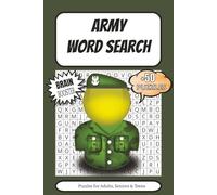 Army Word Search Puzzle Book: Word Searches with Easy to Read Print about Army, Military, Weapons and More │ 6x9 inches, 110 pages │ 50+ Puzzles ... Gift for Vacations, Holidays and Free Time