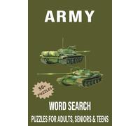Army Word Search Puzzle Book: Word Searches with Easy to Read Print about Army, Navy, Air Force and More | 6x9 inches, 110 pages | 50+ Puzzles...Gift for Vacations, Holidays and Free Times.
