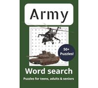 Army Word Search Puzzle Book: Word Searches with Easy to Read Print about Army, War , Combat and More | 6X9 Inches, 110 Pages | 50+ Puzzles ... Gifts for Vacation, Holidays and Free Timers